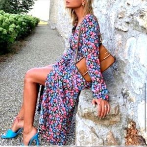 Zara floral maxi dress